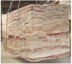Arabescato Orobico Rosso Marble Blocks, Red Marble Blocks
