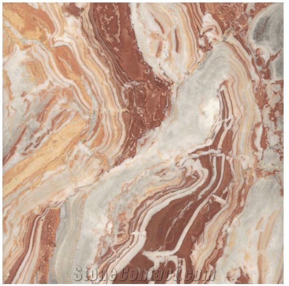 Arabescato Orobico Rosso Marble Blocks, Red Marble Blocks