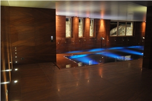 Stone Wood Quartzite Spa Wall and Floor Application Project