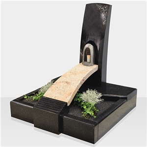 Black Granite Gravestone