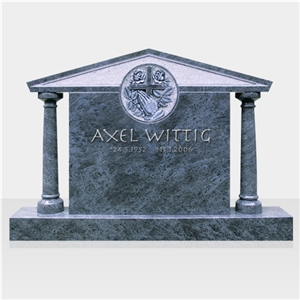 Orion Blue Granite Family Gravestone