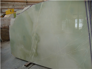 Iran Light Green Onyx Slabs & Tiles