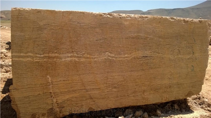 Travertine Block, Iran Brown Travertine