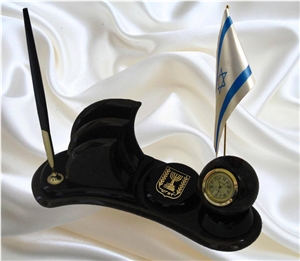 Black Obsidian Office Decor, Pen Holder