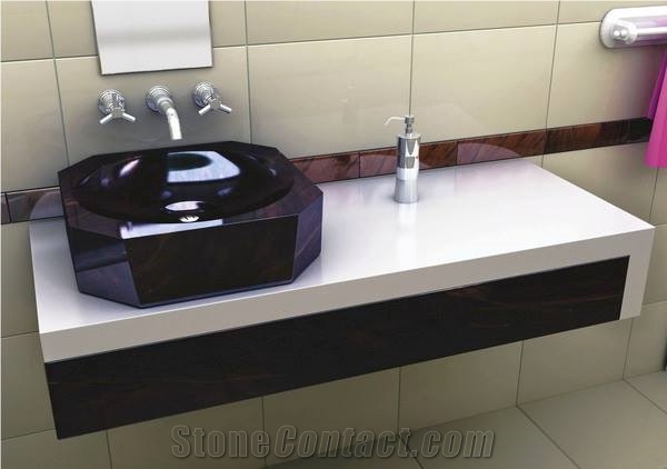 Black Obsidian Wash Basin