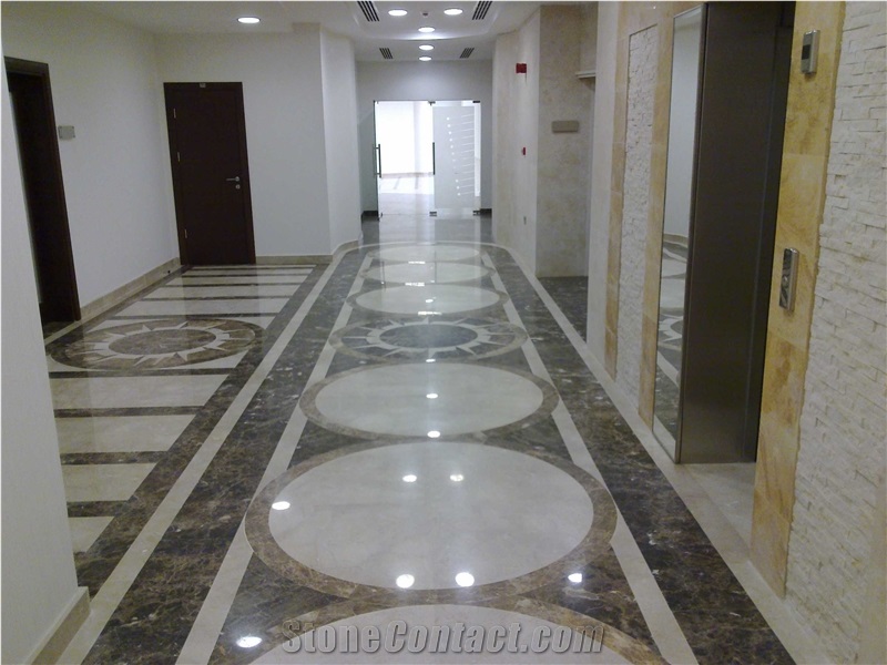 Marble Inlayed Waterjet Medallions