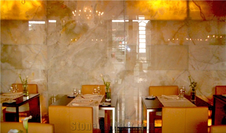 Translucent Honey Onyx Wall Panels