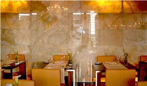 Translucent Honey Onyx Wall Panels
