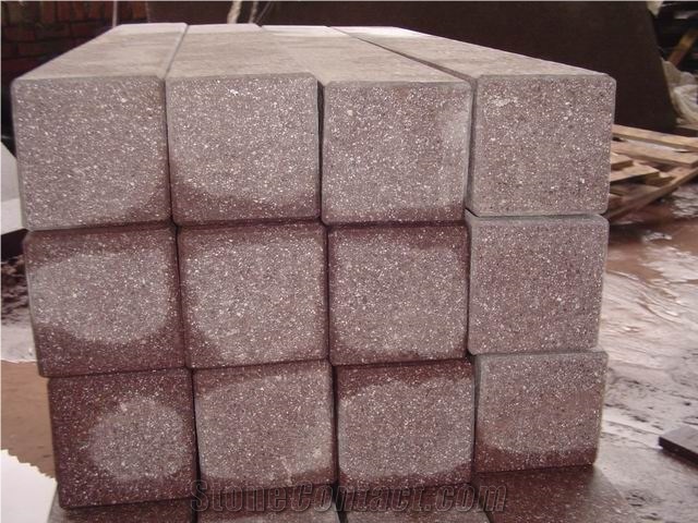 China Red Porphyry Paverstone,Kerbstone & Cubestone