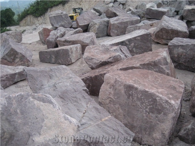 China Red Porphyry Paverstone,Kerbstone & Cubestone