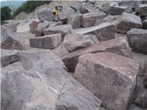 China Red Porphyry Paverstone,Kerbstone & Cubestone