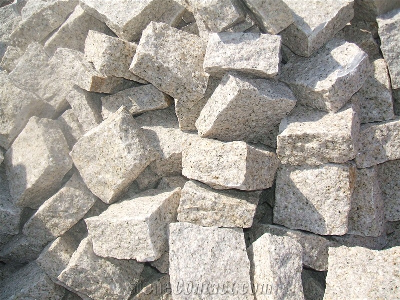 Yellow Cube Stone & Paver, G682 Yellow Granite Cube Stone