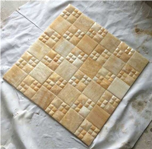 Yellow Onyx Mosaic Pattern Tiles