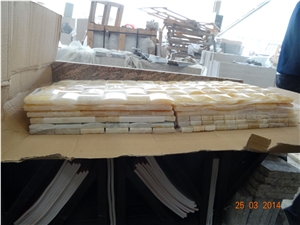 Yellow Onyx Mosaic Pattern Tiles