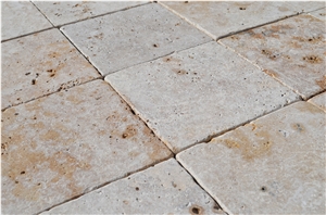 Antique Melange Travertine French Pattern Set 4 Sizes Slabs & Tiles, Classic Travertine Slabs & Tiles