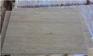 Classic Beige Travertine Veincut, Unfilled/Honed Tiles