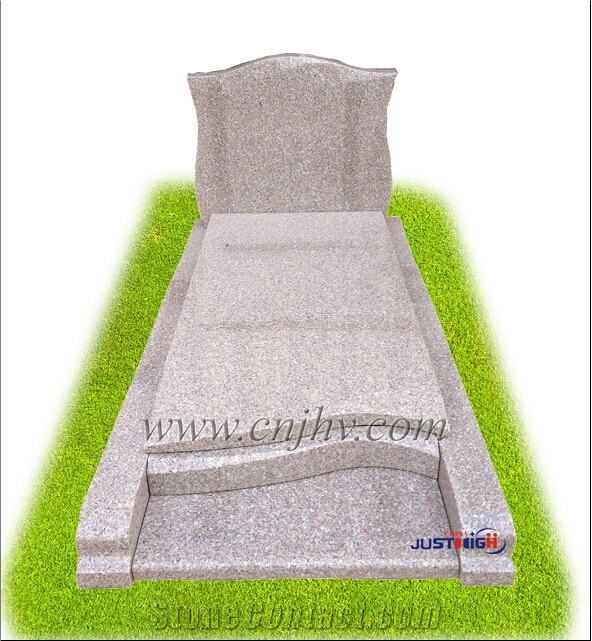 European Simple Style Granite Monument Jh3005, Pink Granite Monument & Tombstone