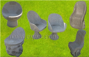 Garden Bench and Table,Grey Granite Stone Jh4007