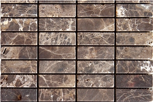 Dark Emprador Mosaic, Emperador Dark Brown Marble Mosaic