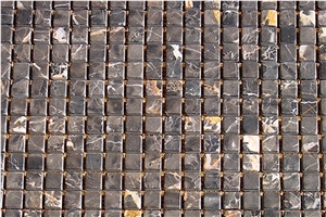 Dark Emprador Mosaic, Emperador Dark Brown Marble Mosaic