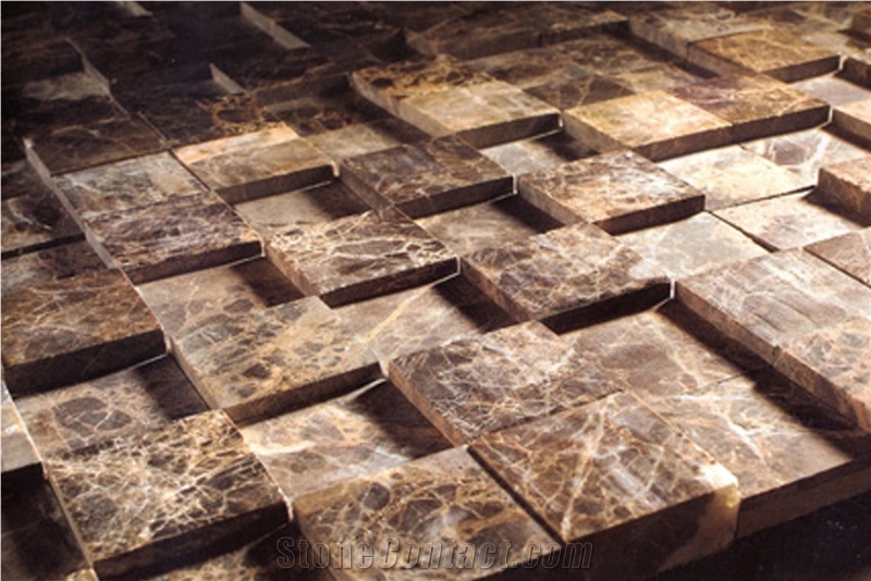 Dark Emprador Mosaic, Emperador Dark Brown Marble Mosaic
