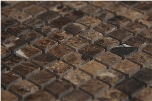 Dark Emprador Mosaic, Emperador Dark Brown Marble Mosaic