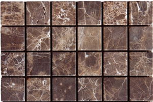 Dark Emprador Mosaic, Emperador Dark Brown Marble Mosaic