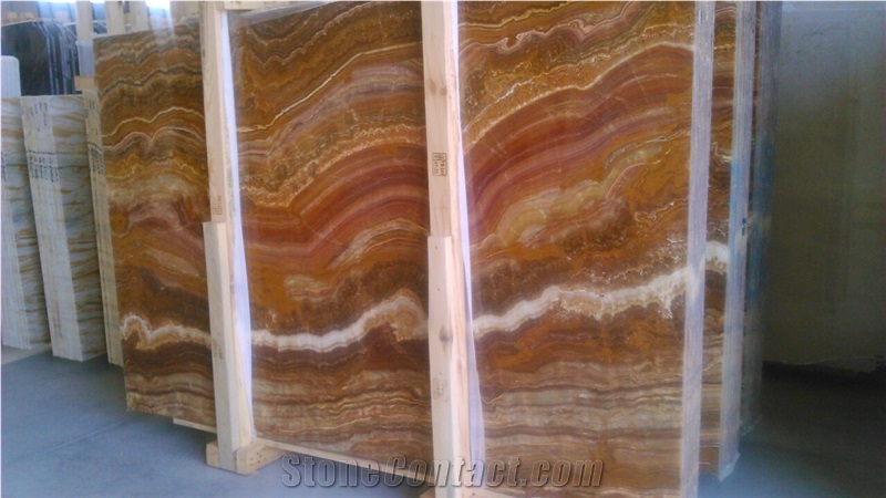 Tigerd Red Onyx Slabs & Tiles