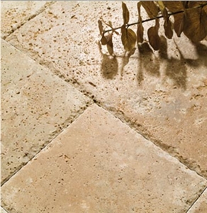 Tumbled Travertine Pattern Chiselled Edge