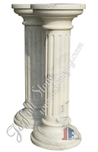 White Marble Pedestal Column