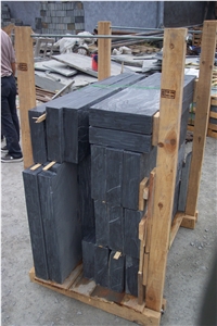 China Black Nero Slate Building Ornaments Stone for Castle Walling Panel,Garden Floor Stepping Patio