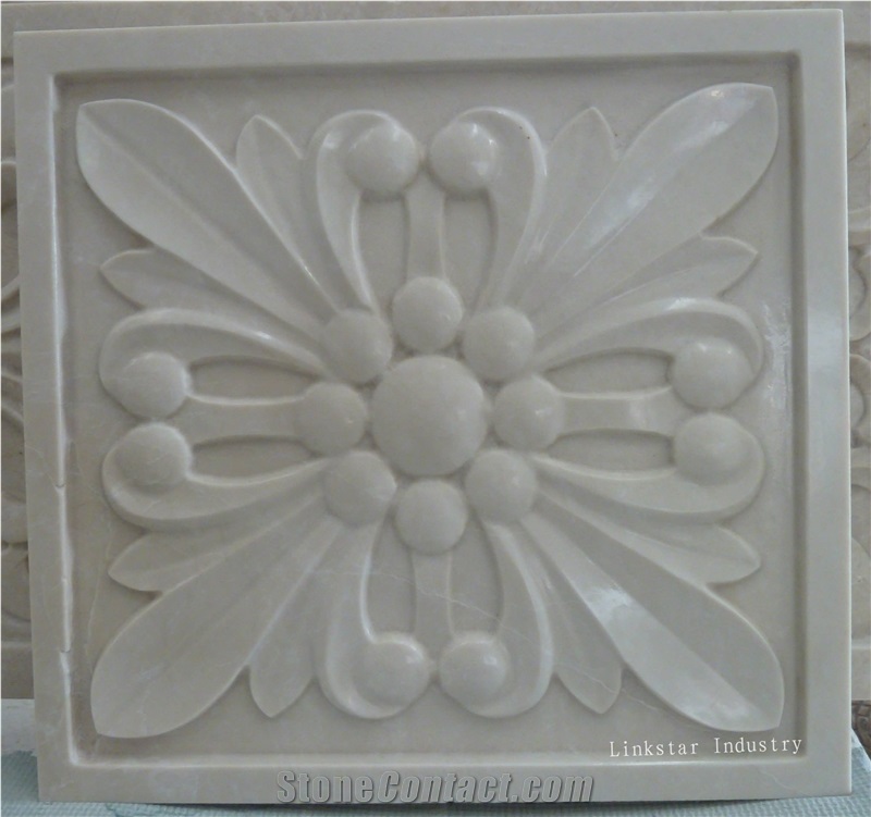 3d Natural Beige Stone Wall Claddings Panel