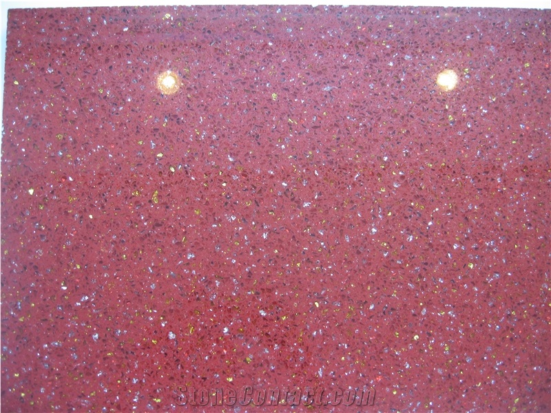 Artificial Quartz Stone, Engineered Quartz Stone, Luxury Quartz Stone, Shinning Red Quartz Stone, Diamond Red