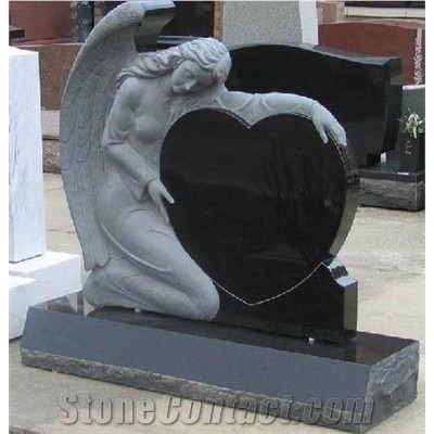 Premium Shanxi Black Granite Memorial Tombstone on Sale