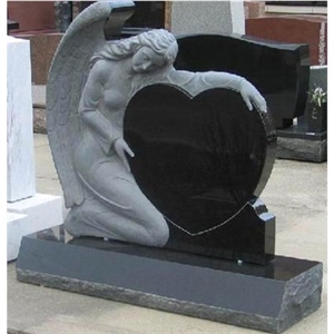 Premium Shanxi Black Granite Memorial Tombstone on Sale