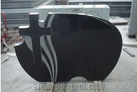 Premium Shanxi Black Granite Memorial Tombstone on Sale