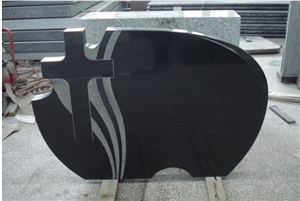 Premium Shanxi Black Granite Memorial Tombstone on Sale