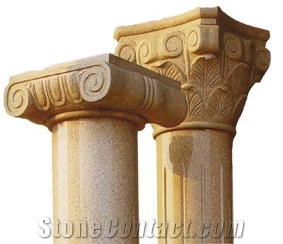 Stone Column and Marble Pillar Designs, Beige Marble Column