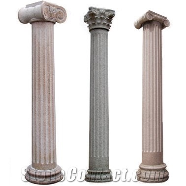 Stone Column and Marble Pillar Designs, Beige Marble Column