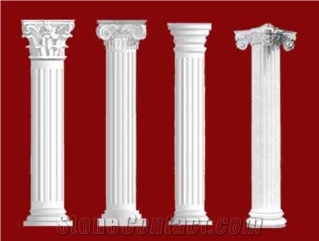 Stone Column and Marble Pillar Designs, Beige Marble Column