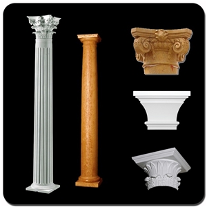 Stone Column and Marble Pillar Designs, Beige Marble Column