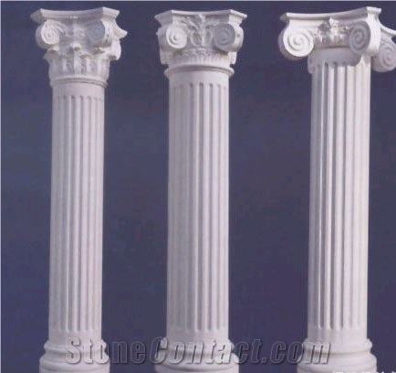 Stone Column and Marble Pillar Designs, Beige Marble Column