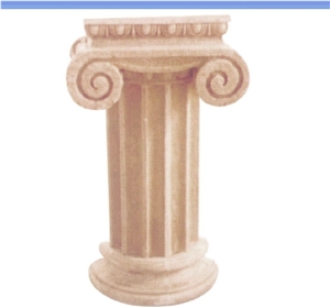 Stone Column and Marble Pillar Designs, Beige Marble Column
