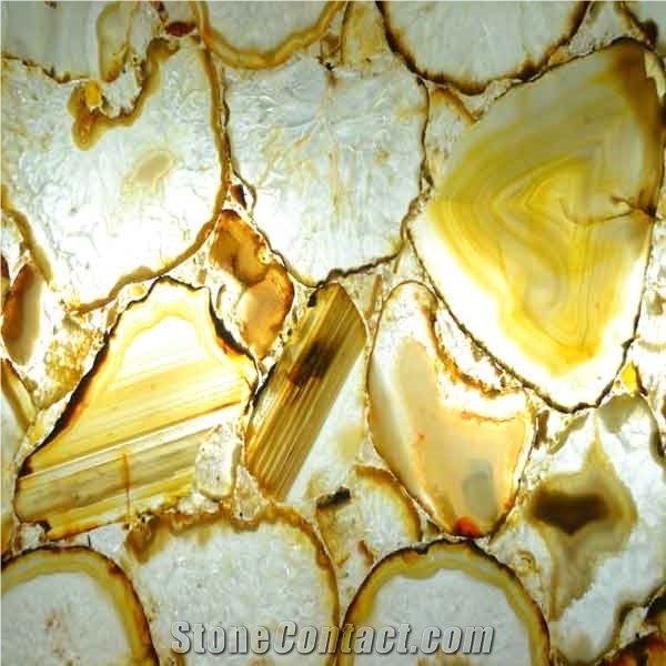 Yellow Agate Gem Slab