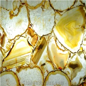 Yellow Agate Gem Slab Yellow Agate Gem Slab