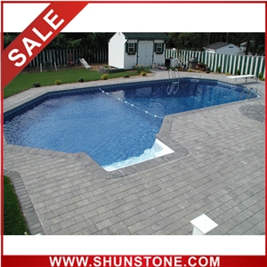 Natural Stone Swimming Pool Coping, China Grey Basalt Pool Coping