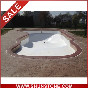 Swimming Pool Coping Decorative Stone, Brown Basalt Pool Coping