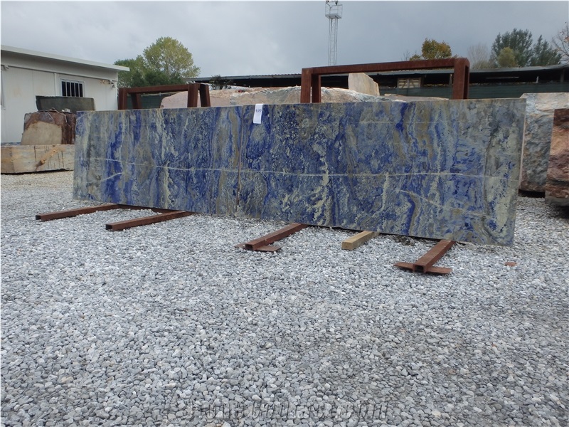 Bolivian Sodalite Royal Blue Polished 2Cm Slabs Tiles