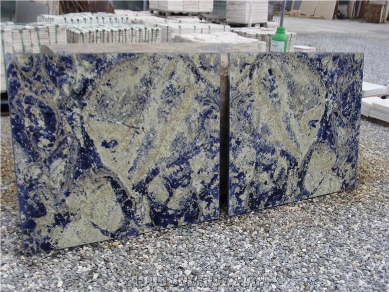Bolivian Sodalite Royal Blue Polished 2Cm Slabs Tiles