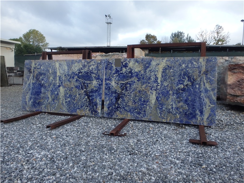 Bolivian Sodalite Royal Blue Polished 2Cm Slabs Tiles